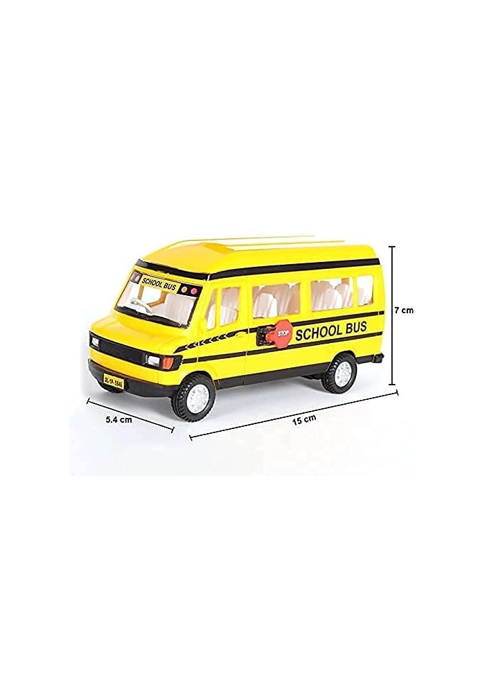 CENTY Toys Traveler Yellow School Bus with Tail Gate - Pull Back Action Toy for Kids - Image 4